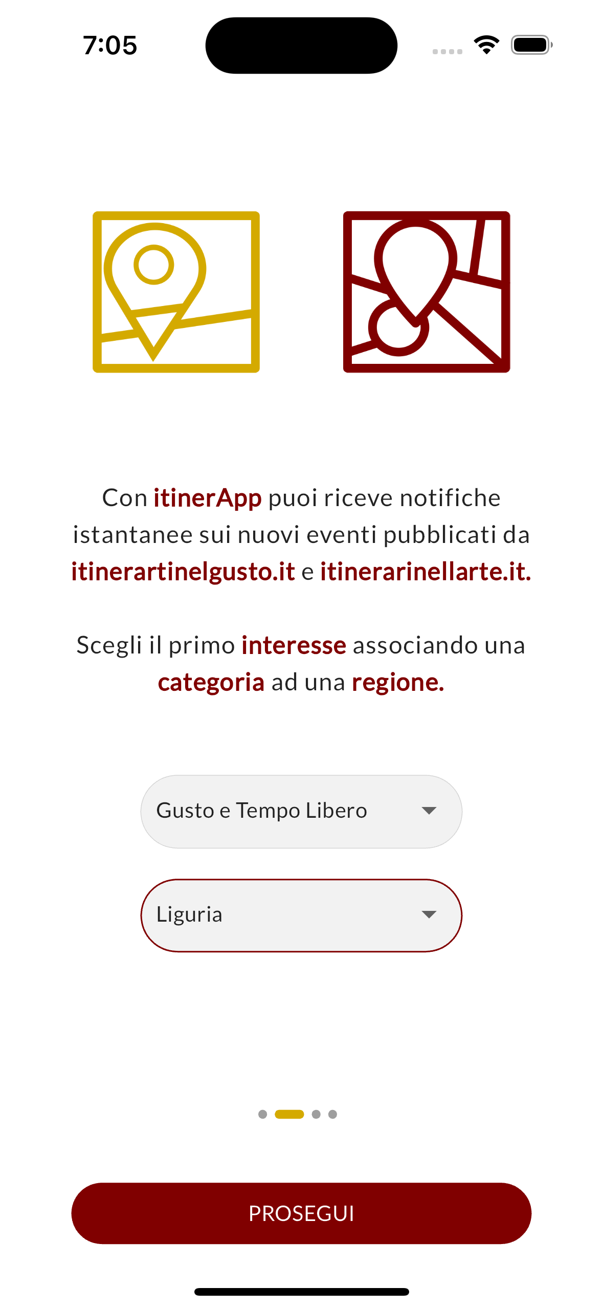 Configurazione primo interesse